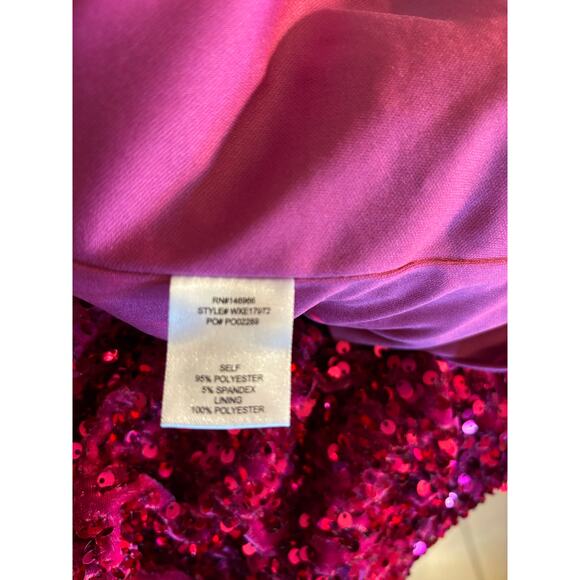 MIDNIGHT DOLL Dillard’s One Shoulder Sequin Front Slit Bodycon Dress - Picture 11 of 11